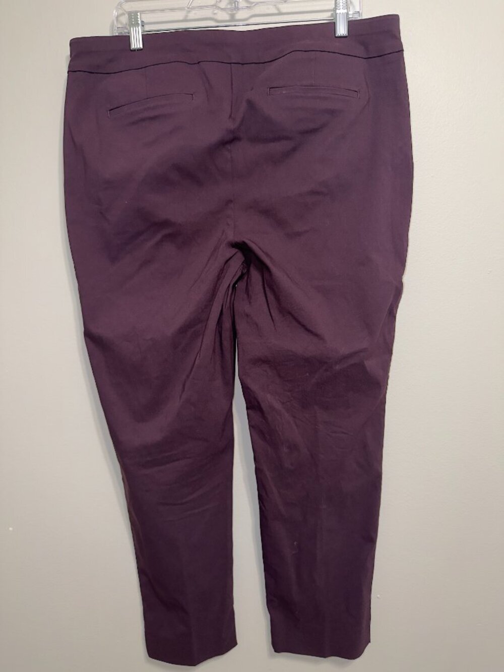 Chioco's Plus Size 16 Pull On Comfort Waist Pants Plum Purple Curvy Fit - Picture 6 of 7